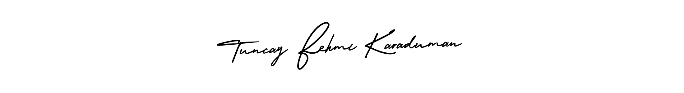 You can use this online signature creator to create a handwritten signature for the name Tuncay Fehmi Karaduman. This is the best online autograph maker. Tuncay Fehmi Karaduman signature style 3 images and pictures png