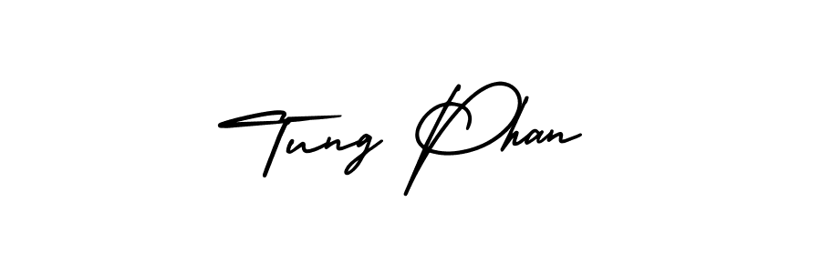How to make Tung Phan name signature. Use AmerikaSignatureDemo-Regular style for creating short signs online. This is the latest handwritten sign. Tung Phan signature style 3 images and pictures png
