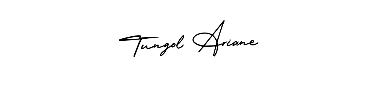 Check out images of Autograph of Tungol Ariane name. Actor Tungol Ariane Signature Style. AmerikaSignatureDemo-Regular is a professional sign style online. Tungol Ariane signature style 3 images and pictures png