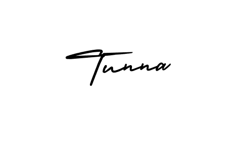 Tunna stylish signature style. Best Handwritten Sign (AmerikaSignatureDemo-Regular) for my name. Handwritten Signature Collection Ideas for my name Tunna. Tunna signature style 3 images and pictures png