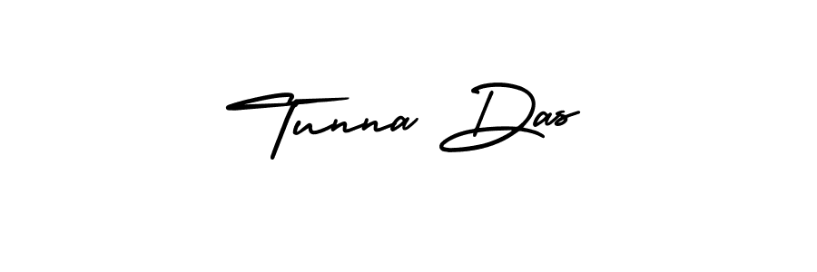 How to make Tunna Das name signature. Use AmerikaSignatureDemo-Regular style for creating short signs online. This is the latest handwritten sign. Tunna Das signature style 3 images and pictures png
