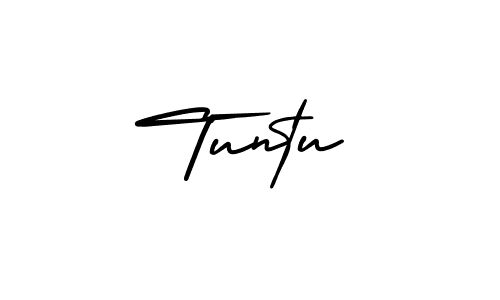Tuntu stylish signature style. Best Handwritten Sign (AmerikaSignatureDemo-Regular) for my name. Handwritten Signature Collection Ideas for my name Tuntu. Tuntu signature style 3 images and pictures png