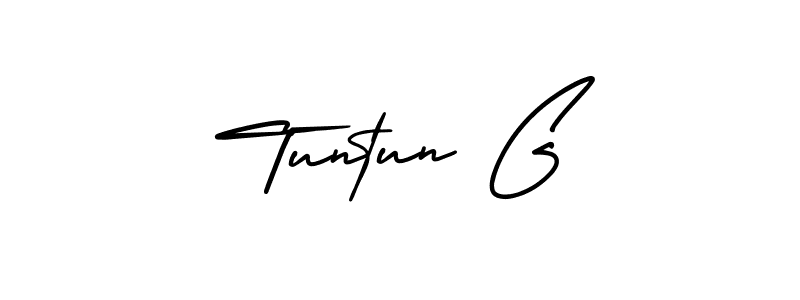 How to Draw Tuntun G signature style? AmerikaSignatureDemo-Regular is a latest design signature styles for name Tuntun G. Tuntun G signature style 3 images and pictures png