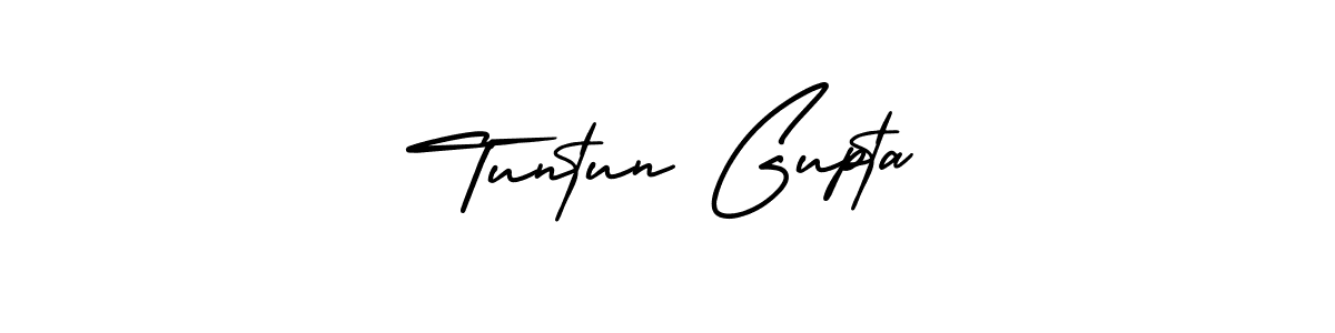 AmerikaSignatureDemo-Regular is a professional signature style that is perfect for those who want to add a touch of class to their signature. It is also a great choice for those who want to make their signature more unique. Get Tuntun Gupta name to fancy signature for free. Tuntun Gupta signature style 3 images and pictures png