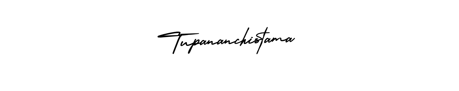 How to make Tupananchistama name signature. Use AmerikaSignatureDemo-Regular style for creating short signs online. This is the latest handwritten sign. Tupananchistama signature style 3 images and pictures png