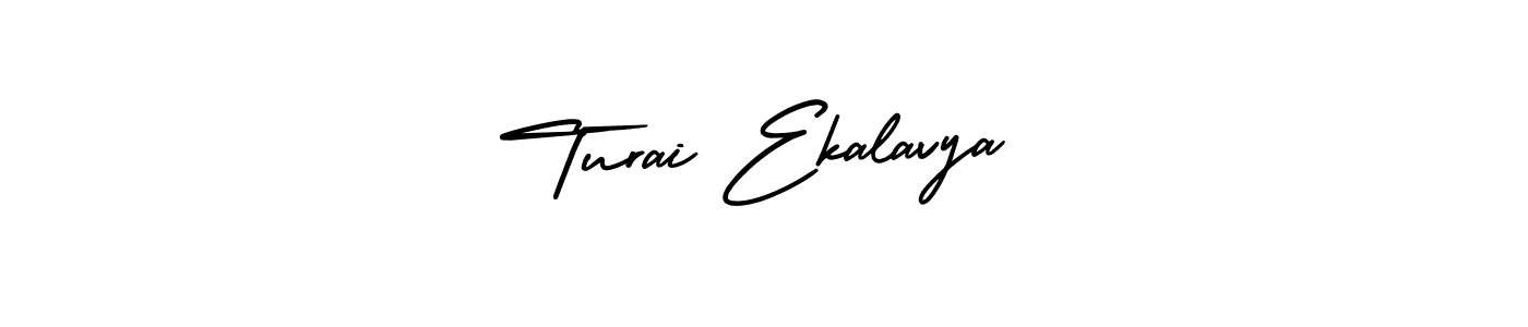 Turai Ekalavya stylish signature style. Best Handwritten Sign (AmerikaSignatureDemo-Regular) for my name. Handwritten Signature Collection Ideas for my name Turai Ekalavya. Turai Ekalavya signature style 3 images and pictures png