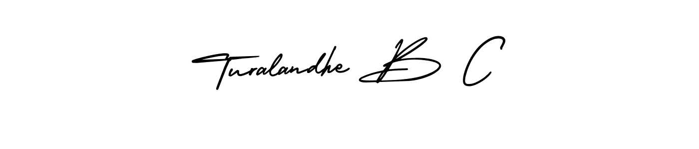 Also You can easily find your signature by using the search form. We will create Turalandhe B C name handwritten signature images for you free of cost using AmerikaSignatureDemo-Regular sign style. Turalandhe B C signature style 3 images and pictures png