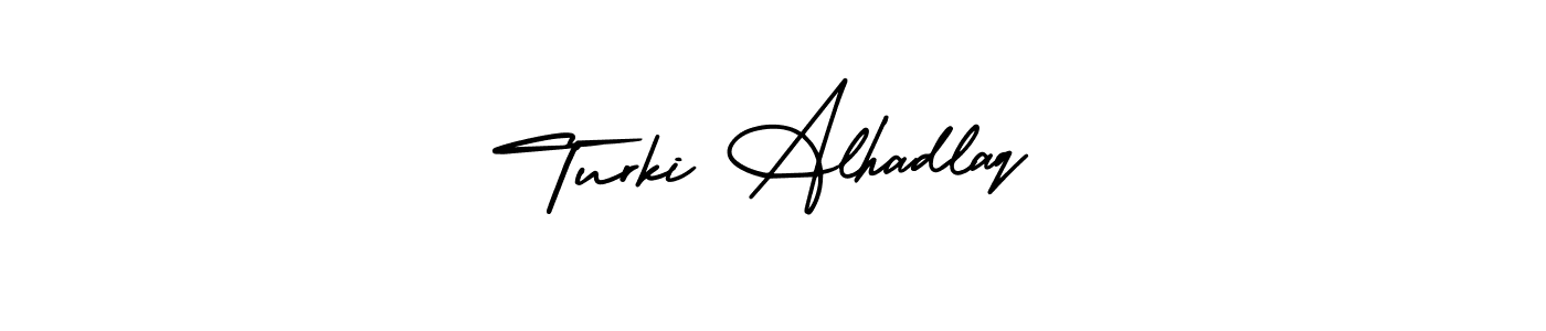 Create a beautiful signature design for name Turki Alhadlaq. With this signature (AmerikaSignatureDemo-Regular) fonts, you can make a handwritten signature for free. Turki Alhadlaq signature style 3 images and pictures png