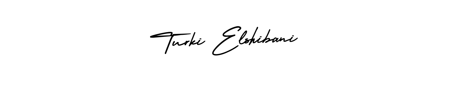 Make a beautiful signature design for name Turki Elshibani. With this signature (AmerikaSignatureDemo-Regular) style, you can create a handwritten signature for free. Turki Elshibani signature style 3 images and pictures png