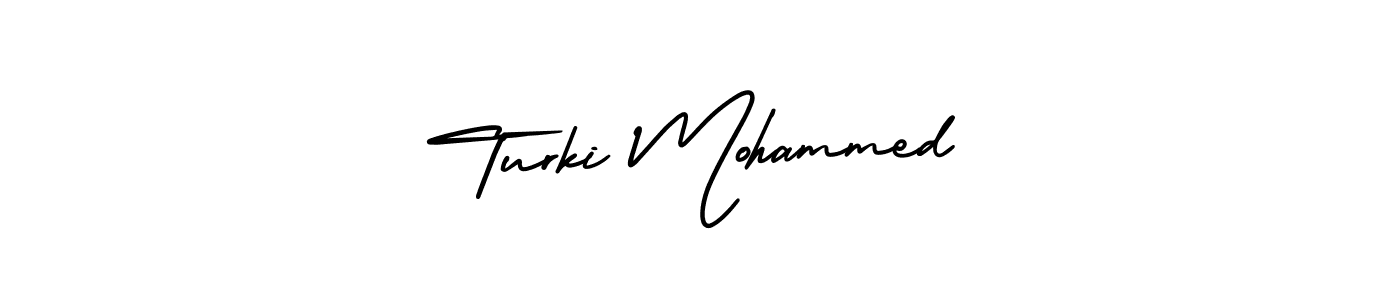 Make a beautiful signature design for name Turki Mohammed. With this signature (AmerikaSignatureDemo-Regular) style, you can create a handwritten signature for free. Turki Mohammed signature style 3 images and pictures png