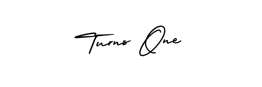 AmerikaSignatureDemo-Regular is a professional signature style that is perfect for those who want to add a touch of class to their signature. It is also a great choice for those who want to make their signature more unique. Get Turns One name to fancy signature for free. Turns One signature style 3 images and pictures png