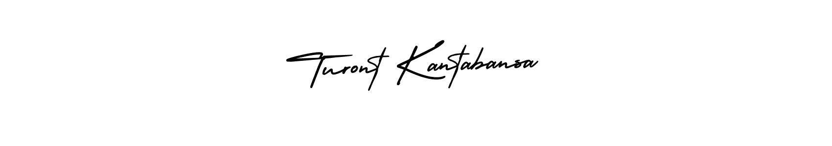 Turont Kantabansa stylish signature style. Best Handwritten Sign (AmerikaSignatureDemo-Regular) for my name. Handwritten Signature Collection Ideas for my name Turont Kantabansa. Turont Kantabansa signature style 3 images and pictures png