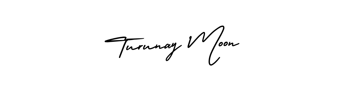 How to Draw Turunay Moon signature style? AmerikaSignatureDemo-Regular is a latest design signature styles for name Turunay Moon. Turunay Moon signature style 3 images and pictures png