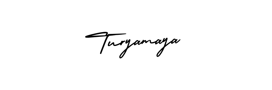 Also we have Turyamaya name is the best signature style. Create professional handwritten signature collection using AmerikaSignatureDemo-Regular autograph style. Turyamaya signature style 3 images and pictures png