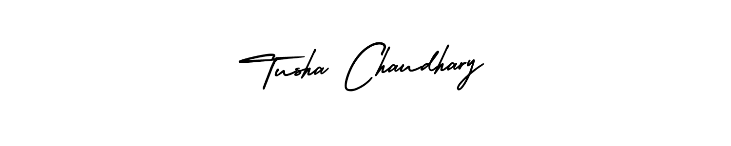 Also You can easily find your signature by using the search form. We will create Tusha Chaudhary name handwritten signature images for you free of cost using AmerikaSignatureDemo-Regular sign style. Tusha Chaudhary signature style 3 images and pictures png