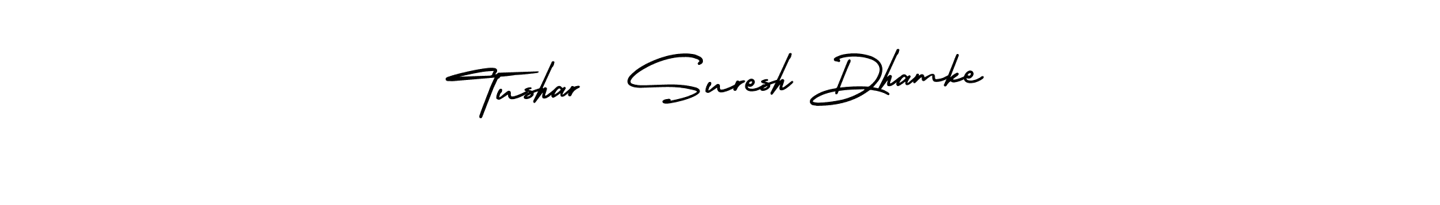 AmerikaSignatureDemo-Regular is a professional signature style that is perfect for those who want to add a touch of class to their signature. It is also a great choice for those who want to make their signature more unique. Get Tushar  Suresh Dhamke name to fancy signature for free. Tushar  Suresh Dhamke signature style 3 images and pictures png