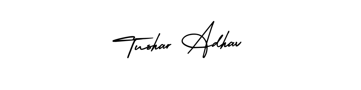 Design your own signature with our free online signature maker. With this signature software, you can create a handwritten (AmerikaSignatureDemo-Regular) signature for name Tushar Adhav. Tushar Adhav signature style 3 images and pictures png