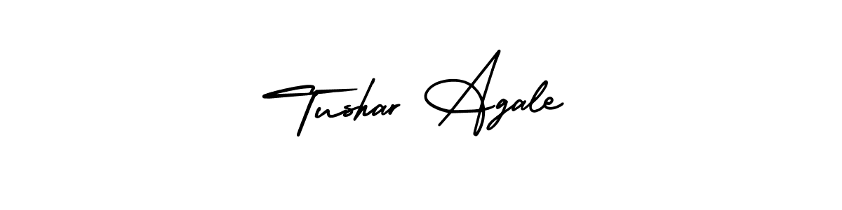 Create a beautiful signature design for name Tushar Agale. With this signature (AmerikaSignatureDemo-Regular) fonts, you can make a handwritten signature for free. Tushar Agale signature style 3 images and pictures png