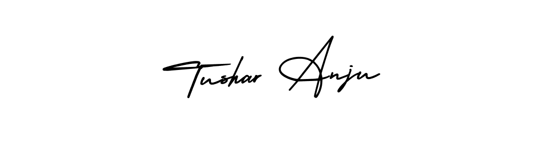 How to Draw Tushar Anju signature style? AmerikaSignatureDemo-Regular is a latest design signature styles for name Tushar Anju. Tushar Anju signature style 3 images and pictures png