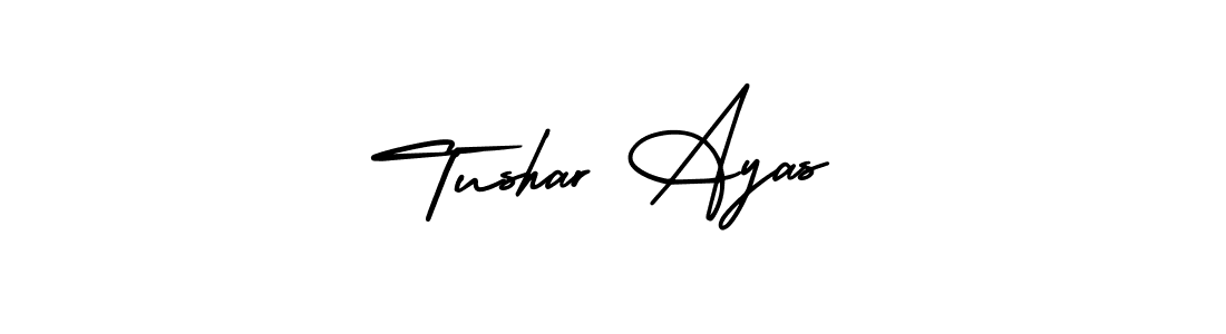 How to make Tushar Ayas name signature. Use AmerikaSignatureDemo-Regular style for creating short signs online. This is the latest handwritten sign. Tushar Ayas signature style 3 images and pictures png