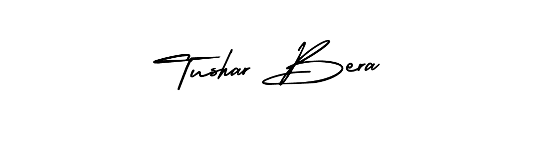 This is the best signature style for the Tushar Bera name. Also you like these signature font (AmerikaSignatureDemo-Regular). Mix name signature. Tushar Bera signature style 3 images and pictures png
