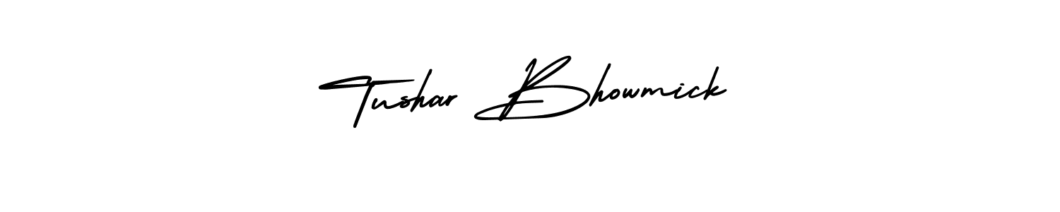 Use a signature maker to create a handwritten signature online. With this signature software, you can design (AmerikaSignatureDemo-Regular) your own signature for name Tushar Bhowmick. Tushar Bhowmick signature style 3 images and pictures png