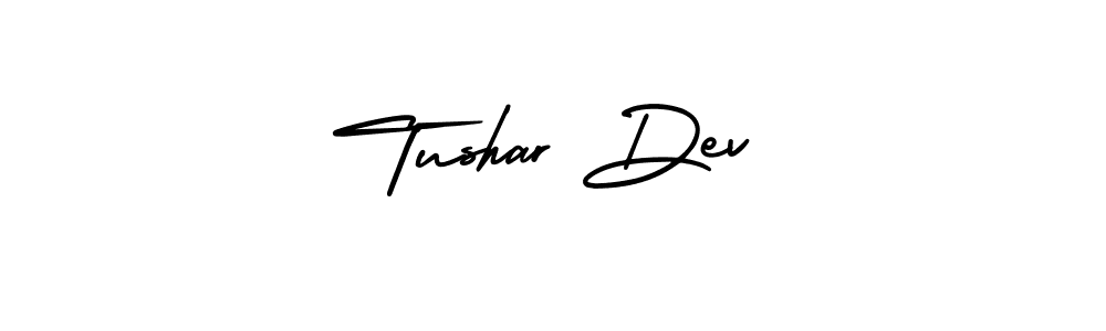 It looks lik you need a new signature style for name Tushar Dev. Design unique handwritten (AmerikaSignatureDemo-Regular) signature with our free signature maker in just a few clicks. Tushar Dev signature style 3 images and pictures png