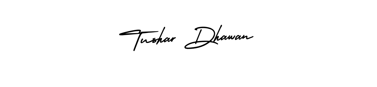 How to make Tushar Dhawan name signature. Use AmerikaSignatureDemo-Regular style for creating short signs online. This is the latest handwritten sign. Tushar Dhawan signature style 3 images and pictures png