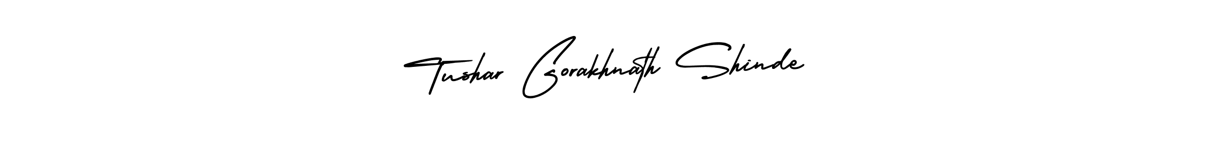 How to make Tushar Gorakhnath Shinde signature? AmerikaSignatureDemo-Regular is a professional autograph style. Create handwritten signature for Tushar Gorakhnath Shinde name. Tushar Gorakhnath Shinde signature style 3 images and pictures png