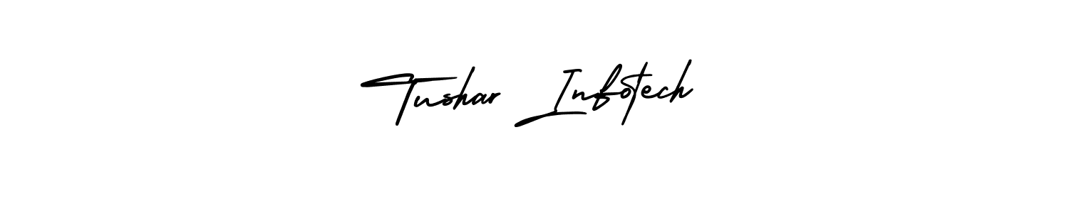 Use a signature maker to create a handwritten signature online. With this signature software, you can design (AmerikaSignatureDemo-Regular) your own signature for name Tushar Infotech. Tushar Infotech signature style 3 images and pictures png