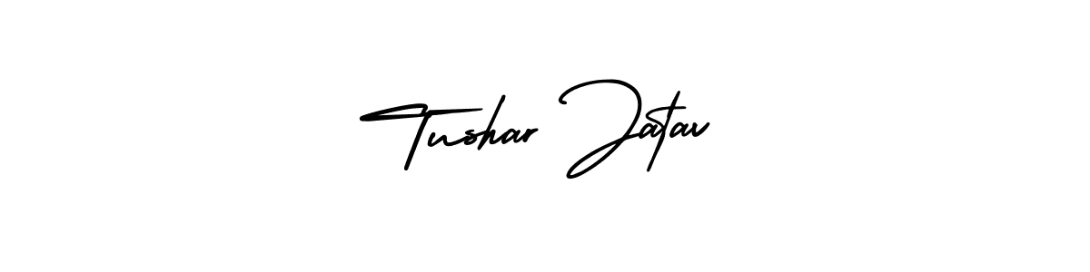 Make a short Tushar Jatav signature style. Manage your documents anywhere anytime using AmerikaSignatureDemo-Regular. Create and add eSignatures, submit forms, share and send files easily. Tushar Jatav signature style 3 images and pictures png