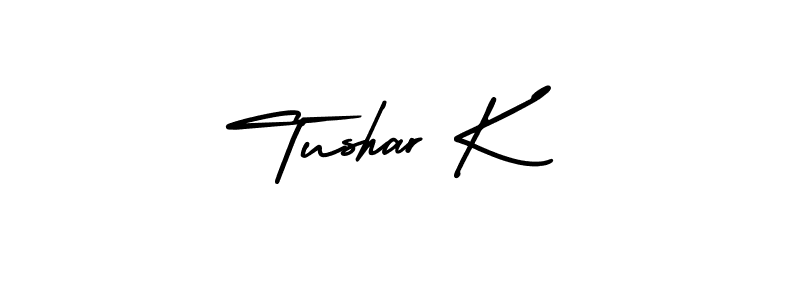 Also we have Tushar K name is the best signature style. Create professional handwritten signature collection using AmerikaSignatureDemo-Regular autograph style. Tushar K signature style 3 images and pictures png