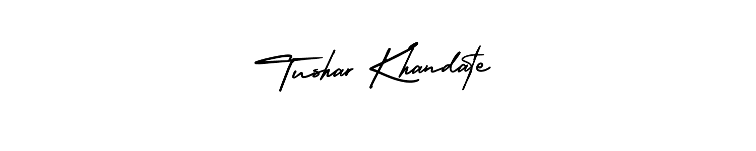 How to Draw Tushar Khandate signature style? AmerikaSignatureDemo-Regular is a latest design signature styles for name Tushar Khandate. Tushar Khandate signature style 3 images and pictures png