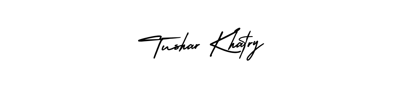 Make a short Tushar Khatry signature style. Manage your documents anywhere anytime using AmerikaSignatureDemo-Regular. Create and add eSignatures, submit forms, share and send files easily. Tushar Khatry signature style 3 images and pictures png