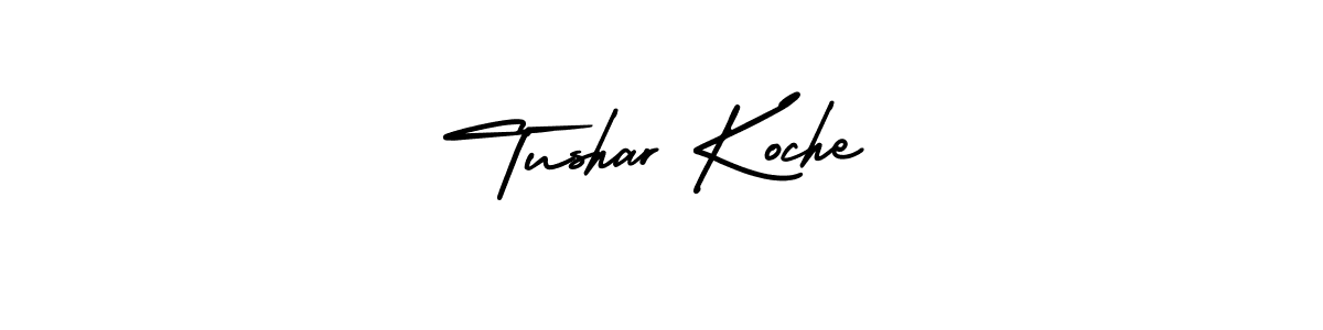 How to make Tushar Koche signature? AmerikaSignatureDemo-Regular is a professional autograph style. Create handwritten signature for Tushar Koche name. Tushar Koche signature style 3 images and pictures png