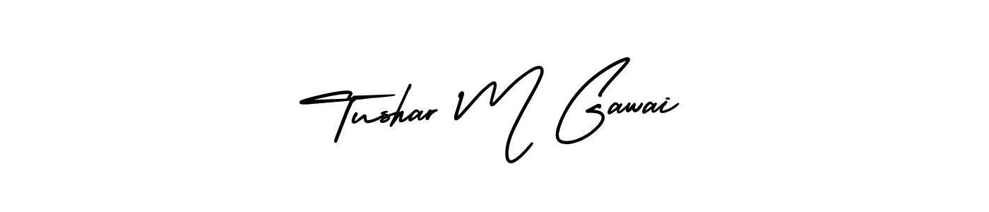 Also You can easily find your signature by using the search form. We will create Tushar M Gawai name handwritten signature images for you free of cost using AmerikaSignatureDemo-Regular sign style. Tushar M Gawai signature style 3 images and pictures png