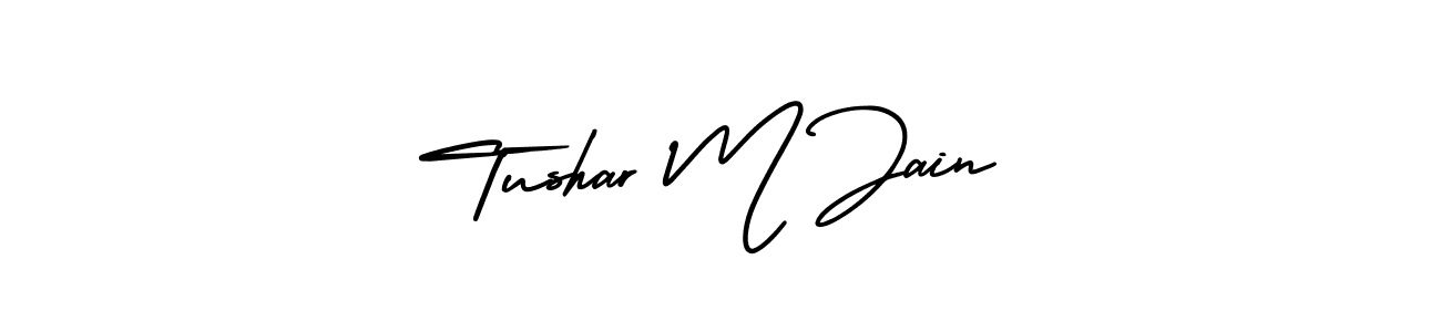 How to Draw Tushar M Jain signature style? AmerikaSignatureDemo-Regular is a latest design signature styles for name Tushar M Jain. Tushar M Jain signature style 3 images and pictures png