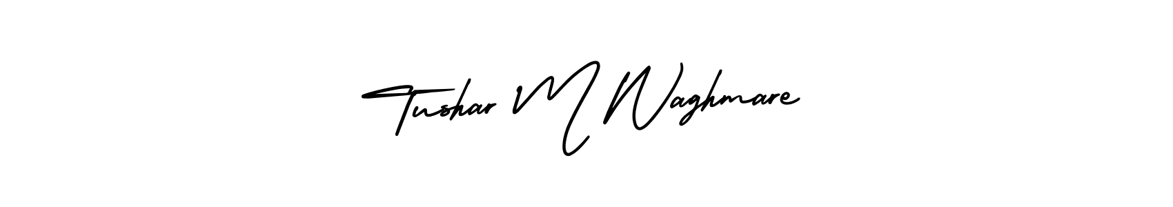 Make a beautiful signature design for name Tushar M Waghmare. With this signature (AmerikaSignatureDemo-Regular) style, you can create a handwritten signature for free. Tushar M Waghmare signature style 3 images and pictures png