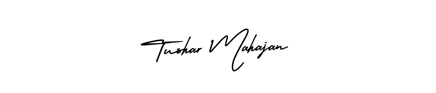 Tushar Mahajan stylish signature style. Best Handwritten Sign (AmerikaSignatureDemo-Regular) for my name. Handwritten Signature Collection Ideas for my name Tushar Mahajan. Tushar Mahajan signature style 3 images and pictures png