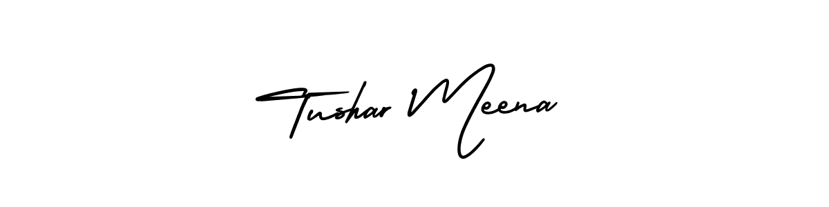 Create a beautiful signature design for name Tushar Meena. With this signature (AmerikaSignatureDemo-Regular) fonts, you can make a handwritten signature for free. Tushar Meena signature style 3 images and pictures png