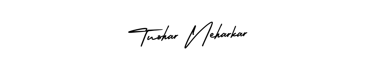 Tushar Neharkar stylish signature style. Best Handwritten Sign (AmerikaSignatureDemo-Regular) for my name. Handwritten Signature Collection Ideas for my name Tushar Neharkar. Tushar Neharkar signature style 3 images and pictures png