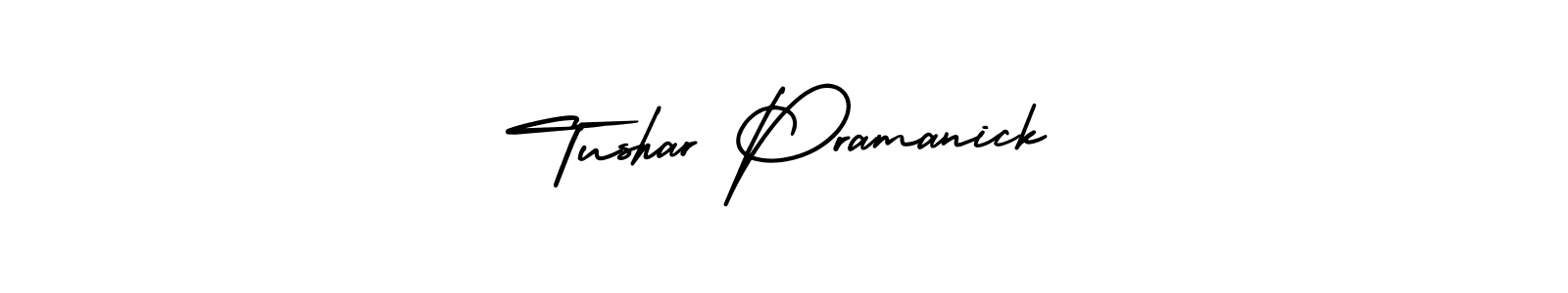 Make a short Tushar Pramanick signature style. Manage your documents anywhere anytime using AmerikaSignatureDemo-Regular. Create and add eSignatures, submit forms, share and send files easily. Tushar Pramanick signature style 3 images and pictures png