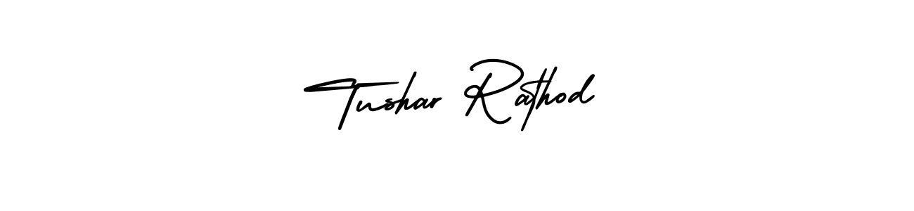 It looks lik you need a new signature style for name Tushar Rathod. Design unique handwritten (AmerikaSignatureDemo-Regular) signature with our free signature maker in just a few clicks. Tushar Rathod signature style 3 images and pictures png