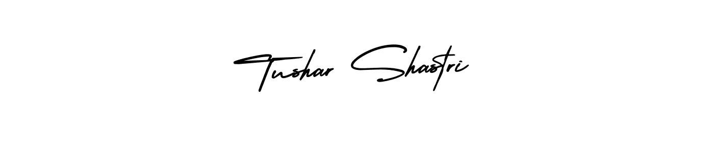 How to make Tushar Shastri name signature. Use AmerikaSignatureDemo-Regular style for creating short signs online. This is the latest handwritten sign. Tushar Shastri signature style 3 images and pictures png