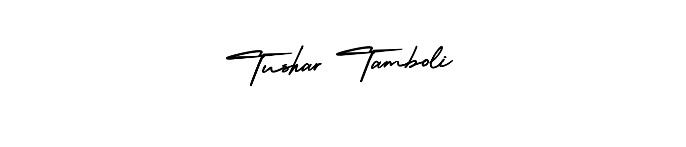 How to Draw Tushar Tamboli signature style? AmerikaSignatureDemo-Regular is a latest design signature styles for name Tushar Tamboli. Tushar Tamboli signature style 3 images and pictures png