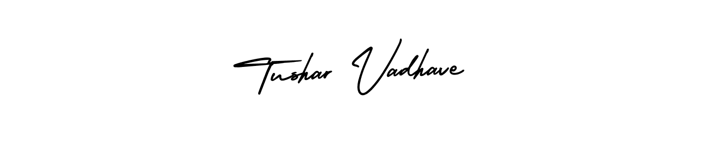 How to make Tushar Vadhave signature? AmerikaSignatureDemo-Regular is a professional autograph style. Create handwritten signature for Tushar Vadhave name. Tushar Vadhave signature style 3 images and pictures png