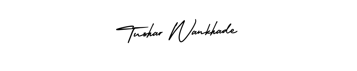 Design your own signature with our free online signature maker. With this signature software, you can create a handwritten (AmerikaSignatureDemo-Regular) signature for name Tushar Wankhade. Tushar Wankhade signature style 3 images and pictures png