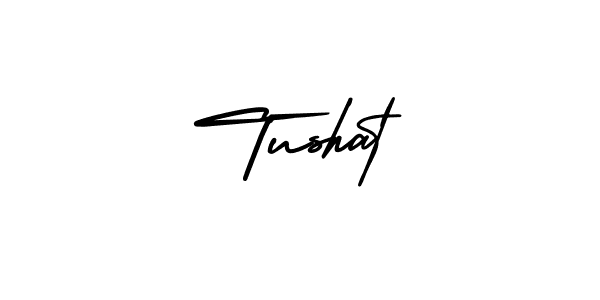 Tushat stylish signature style. Best Handwritten Sign (AmerikaSignatureDemo-Regular) for my name. Handwritten Signature Collection Ideas for my name Tushat. Tushat signature style 3 images and pictures png