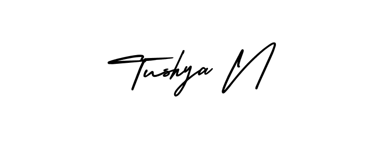 Similarly AmerikaSignatureDemo-Regular is the best handwritten signature design. Signature creator online .You can use it as an online autograph creator for name Tushya N. Tushya N signature style 3 images and pictures png
