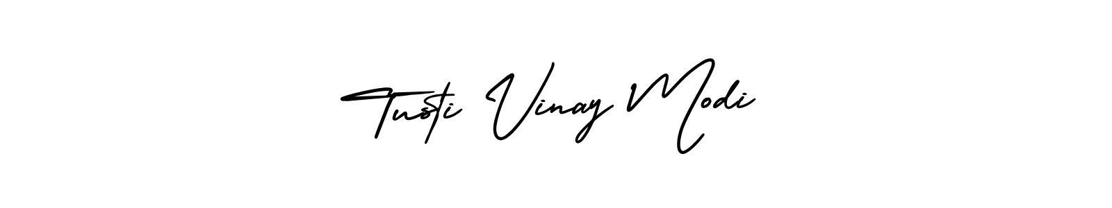 Create a beautiful signature design for name Tusti Vinay Modi. With this signature (AmerikaSignatureDemo-Regular) fonts, you can make a handwritten signature for free. Tusti Vinay Modi signature style 3 images and pictures png